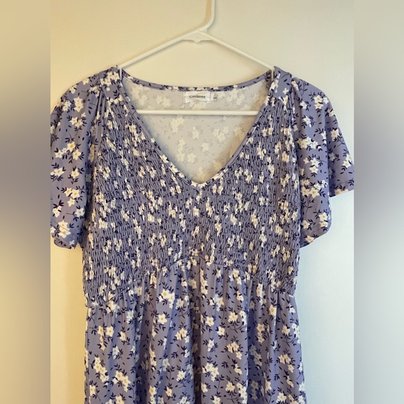 Purple Floral Maternity Dress - Picture 4 of 5